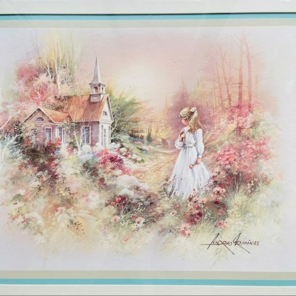 Vintage Girl And Flowers Framed Print Art by Andres Orpinas - Picture 10 of 13